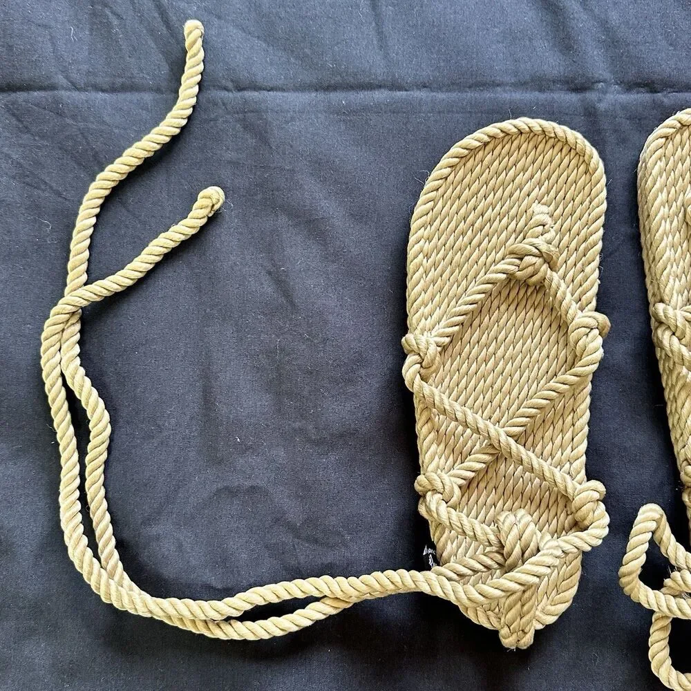 NWT Nomadic State Of Mind Romano Rope Sandals. Camel. Size 36/6. Boho. Hippie.